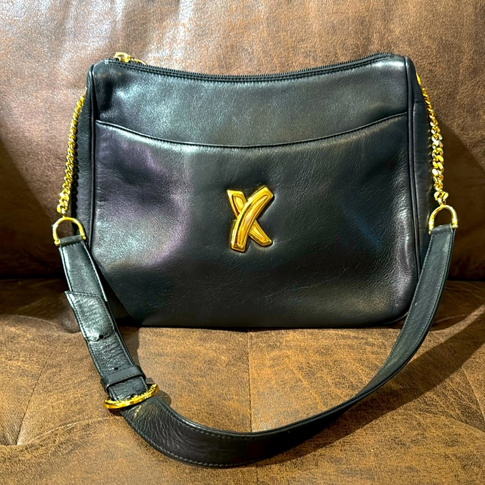 Paloma Picasso Vintage Italian black handbag